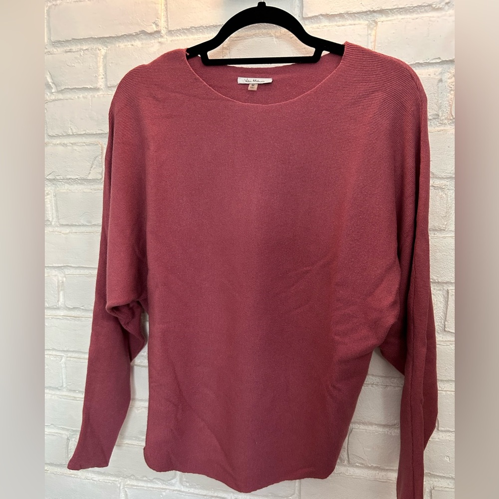 Women’s M Vila Milano mauve dolman sleeve sweater NWOT